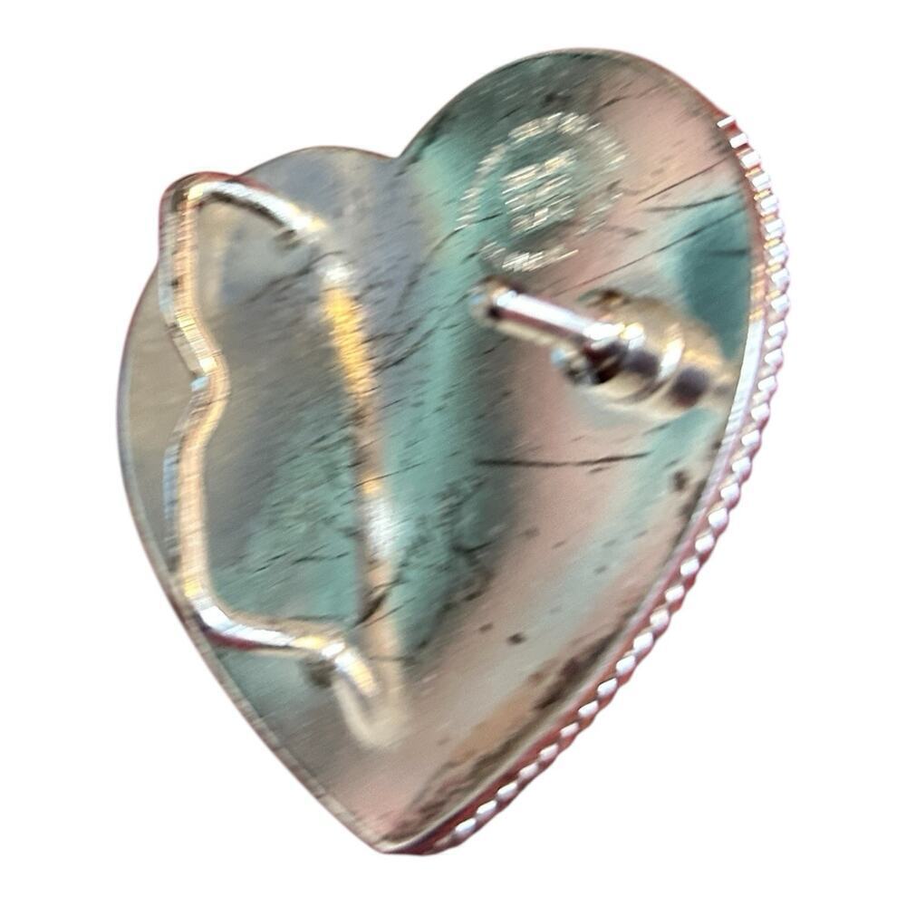 Montana Silversmiths Sterling Silver Plate Western Floral Heart Belt Buckle VTG - Picture 7 of 7